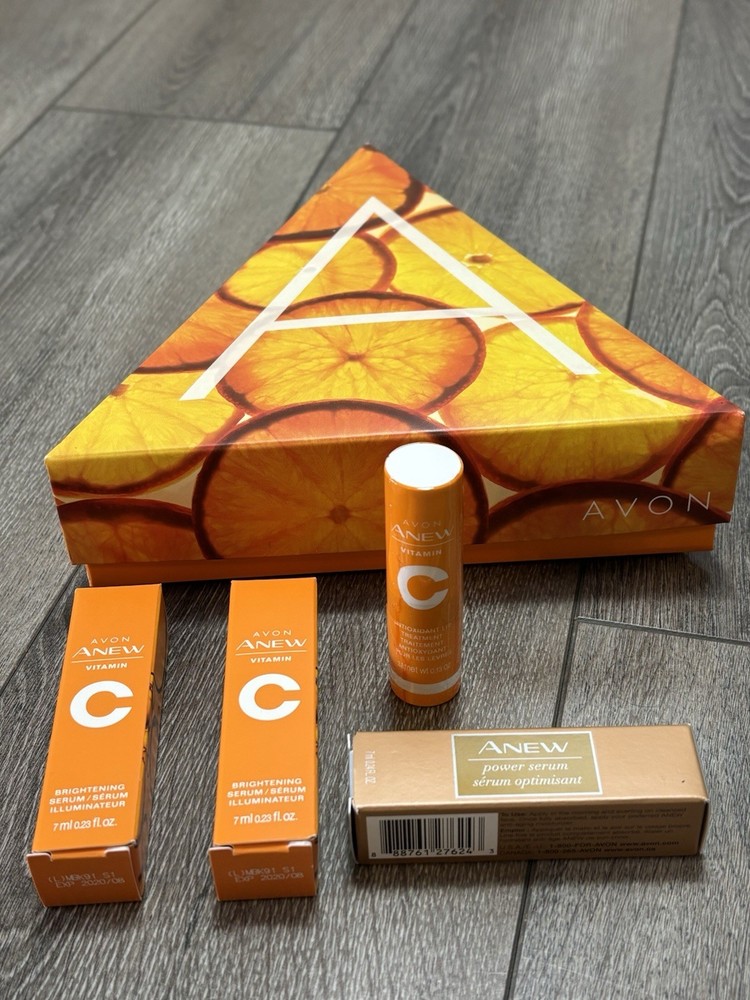 AVON Anew Vitamin C Brightening Serum Lip Treatment & Power Serum 4 Item Lot New