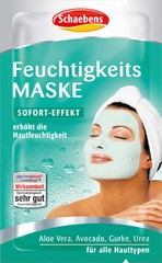 10 x 5ml Schaebens moisturizing mask with Aloe vera, avocado, cucumber New