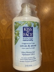 HTF Kiss My Face OLIVE & ALOE Ultra Moisturizer For Extra Sensitive Skin 16 oz