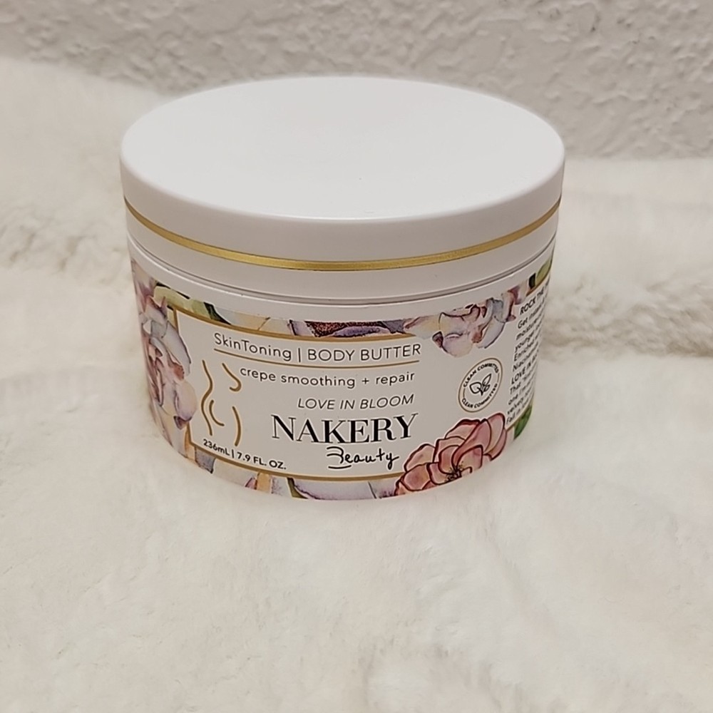 Nakery Beauty Skin Toning Body Butter Crepe Smoothing Repair Love In Bloom 7.9oz