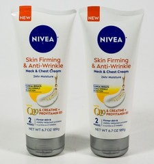 2 NIVEA Q10 Skin Firming & Anti-Wrinkle NECK & CHEST CREAM 6.7oz firmer skin