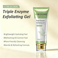 Triple Enzyme Green Tea Exfoliating Aqua Peel Gel, Deep Pore Face Exfoliant, Gen