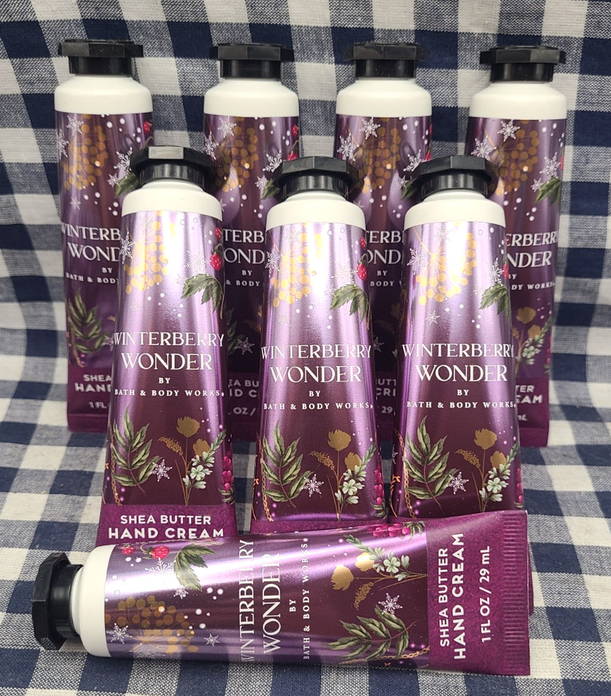 8 Piece Winterberry Wonder Hand Creams 1 oz Bath & Body Works SHIPS FREE!