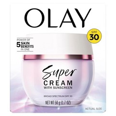 Olay Super Cream with Sunscreen SPF 30, Lightweight Face Moisturizer with Sun Pr