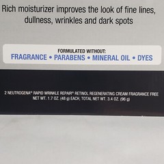 2 Pack Neutrogena Rapid Wrinkle Repair Regenerating Cream Fragrance Free 1.7oz