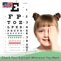 Snellen Eye Chart, Eye Charts for Eye Exams 20 Feet 22×11 Inches, Low Vision Eye