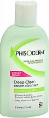 Phisoderm Deep Clean CREAM CLEANSER Normal to Dry Skin 6oz /