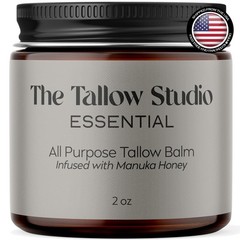 Versatile Tallow Balm 2oz with Manuka Honey: Perfect for Face, Body & Hands