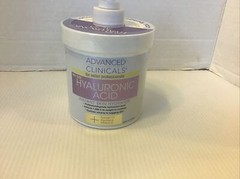 Advanced Clinicals Spa Size Hyaluronic Acid Cream Skin Hydrating 16 Oz (454g)