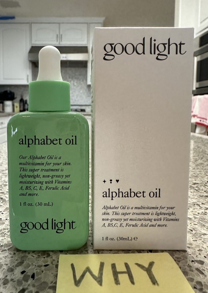 Good Light Alphabet Oil Lightweight & Non-Greasy Face Oil 1oz/30mL FULL SZ BOX
