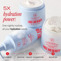 First Aid Beauty Ultra Gentle Cream-To-Foam Facial Cleanser,Makeup Removing Face