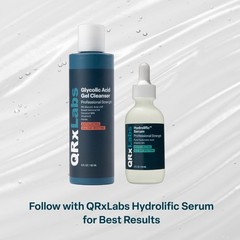 QRxLabs 5% Glycolic Acid Gel Cleanser – 6 Fl Oz (Pack of 1), clear