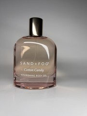 SAND+FOG Cotton Candy Nourishing Body Oil Moisturizer, Clear/Pink