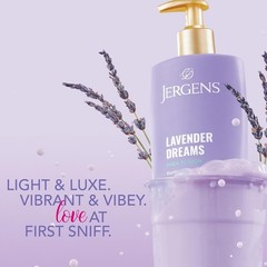 Jergens Shea Fusion Lavender Dreams Body Lotion, Shea Butter, 14 fl oz | Moistur