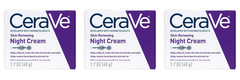 CeraVe Skin Renewing Night Cream 3 Pack 1.7oz Peptide Complex Facial Moisturizer