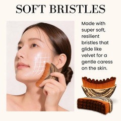 Lymphatic Brush for Face | Manual Gua Sha & Facial Dry Large, Grey