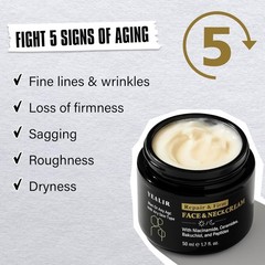 Mens Face & Neck Moisturizer Cream, Firming, Lifting & Anti-Aging Cream with …