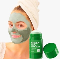 3PCS Green Tea Mask Stick Facial Cleansing Oil Acne Blackhead Control Deep Clean