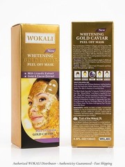 3 Wokali Whitening Gold Caviar Peel Off Face Mask 24K Collagen Anti Aging