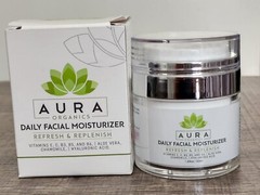AURA Daily facial moisturizer refresh and replenish 1.69 OZ NEW SEALED!!