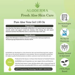 Aloderma 99% Organic Aloe Vera Gel Made within 12 Hours of Harvest Face & Body