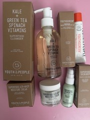 Youth To The People 5 Piece Set: Cleanser, Air-Whip, SPF, Skin Drip, Clutch NIB