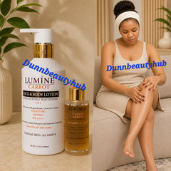 Original Lumine Carrot Face & Body Lotion 400ml & Serum For All Skin Type