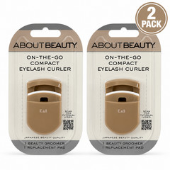About Beauty On-The-Go Compact Eyelash Curler Japanese Beauty Quality 2 Pack