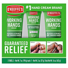 O&rsquo;Keeffe&rsquo;s Working Hands Hands Cream Set 3 Tubes (16 oz total) Non-Greasy