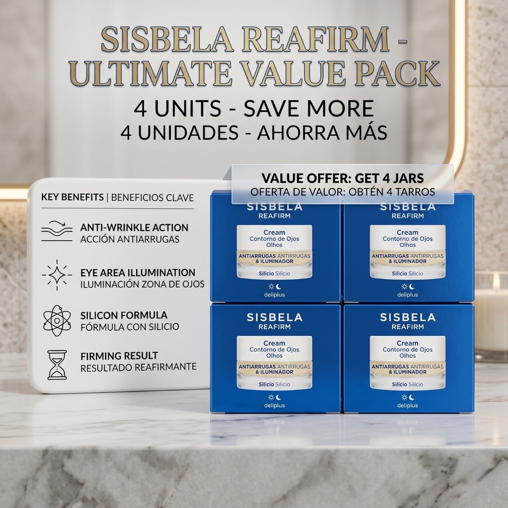 SISBELA REAFIRM CONTORNO DE OJOS BRAND DELIPLUS 15 ML Made in SPAIN 4 Unit