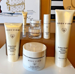 The Body Firm Crepe Erase Skin Care Set of 6 Facial Body Treatment Exfoliant New
