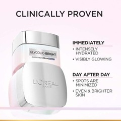 L&rsquo;Oreal Paris Glycolic Bright Glowing Night Cream, 50g free shipping