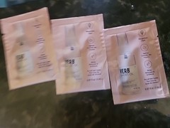 Verb Shampoo+Conditioner Travel Packs Set Samples,Ghost oil,shine+heat protect