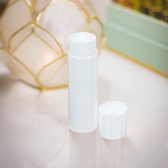 50Pcs Lip Balm Tube with Caps White Empty PP Container Easy Use Push Wheel