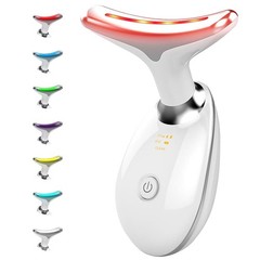 Face Beauty Device, 7 Color Multifunctional Facial Massager, Portable White