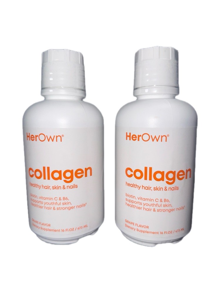 2X Her Own Collagen Healthy Hair Skin & Nails In 16oz Grape Like Spoiled Child