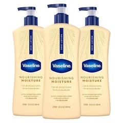 Vaseline Intensive Care Nourishing Moisture Body Lotion 3Pk 20.3oz Dry Skin UK