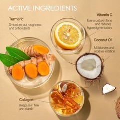Turmeric Body Scrub Vitamin C Exfoliating Body Scrub With Collagen And Coconu…
