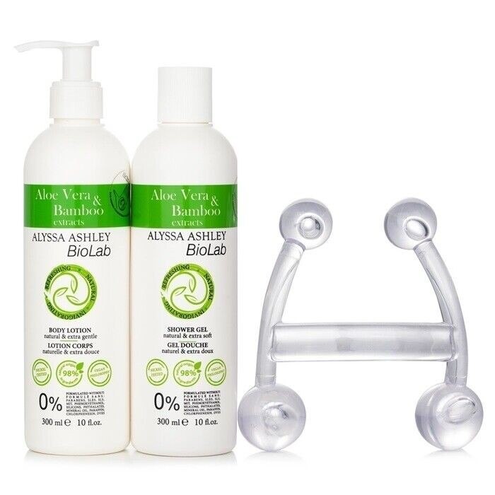 Alyssa Ashley Biolab Aloe Vera & Bamboo Body Lotion + Shower Gel + Massager