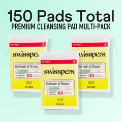 Swisspers Premium Facial Cleansing Pad 100 Cotton Ultra Soft Extra Large 50