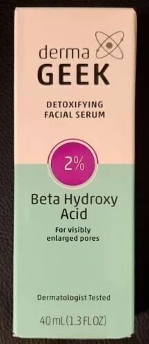 Derma Geek Detoxifying Facial Serum – 2% Beta Hydroxy Acid – 1.3 Oz.