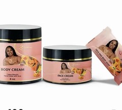 Byenblan Skin Care Set Turmeric Papaya Face & Body Soap, Cream, Moisturizer