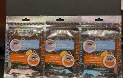 Global Beauty Care Bedazzled Hydrogel Under-eye Pads. Retinol/ Vitamin C. 3 Pk