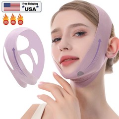 V Line Lifting Mask Chin strap for sleeping, Reusable Face Slimming Strap Purple