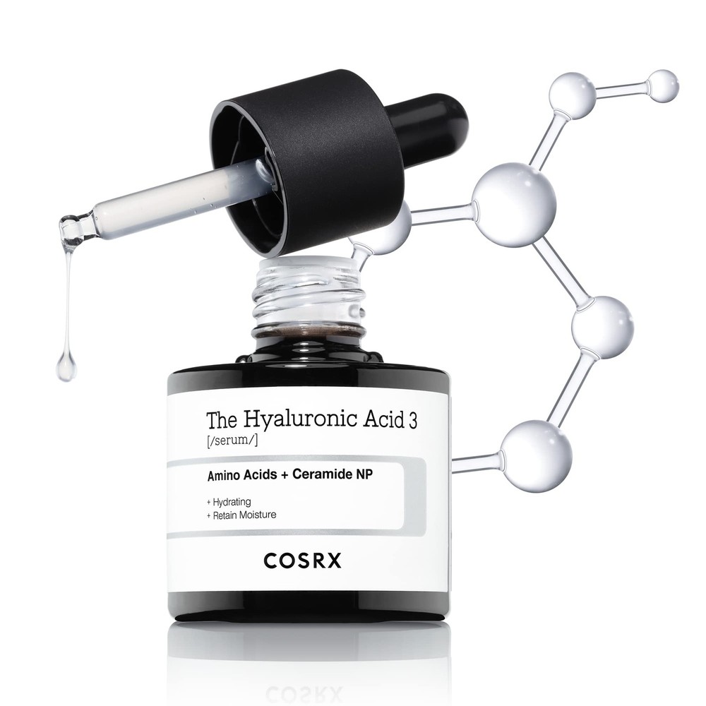 COSRX Pure Sodium Hyaluronic Acid 3% Serum, 0.67 Fl Oz (Pack of 1), White