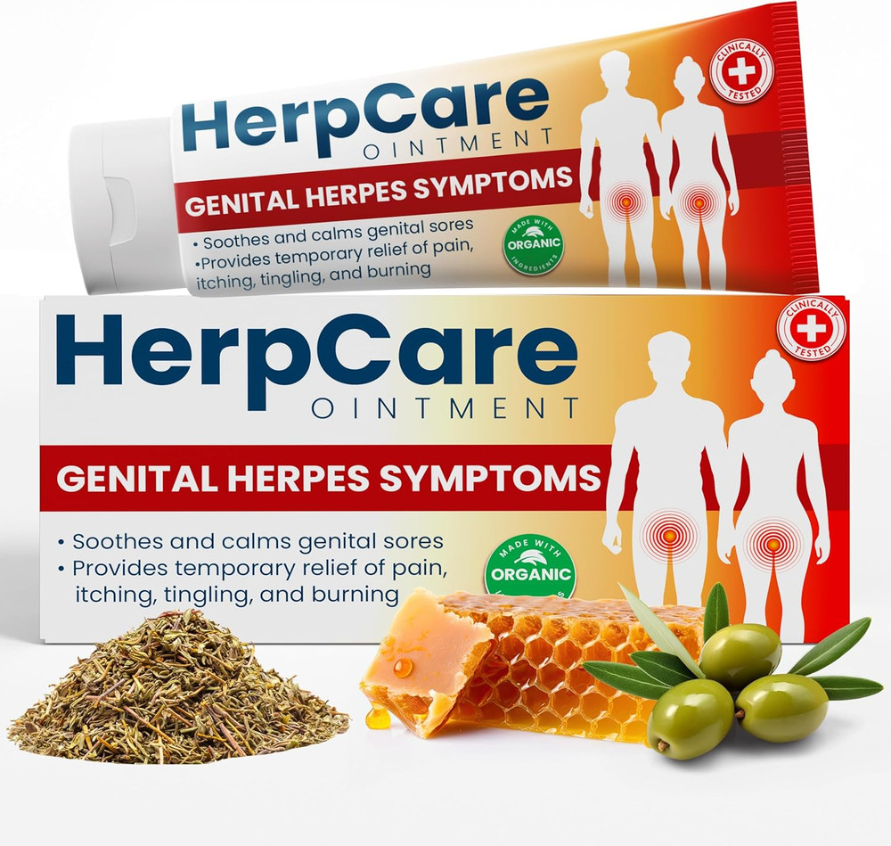 HerpCare Homeopathic Ointment for Cold Sores & Genital Herpes Relief 30g