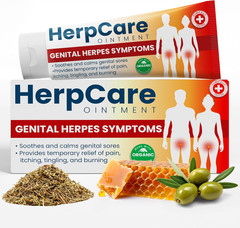 HerpCare Homeopathic Ointment for Cold Sores & Genital Herpes Relief 30g
