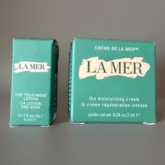 LA MER Moisturizing Cream 0.24oz/7mL & Treatment Lotion 0.17fl oz/5mL Set