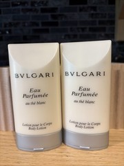 Bvlgari Eau Parfumée Au the Blanc Body Lotion 2.5oz Set of 2 Vintage NOS Travel