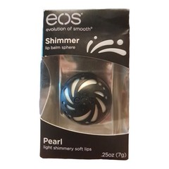 EOS SHIMMER LIP BALM SPHERE, PEARL, LIGHT SHIMMERY SOFT LIPS, .25 oz., NEW!!